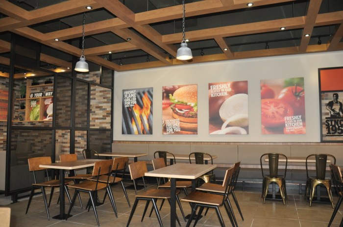 Burger house interior design