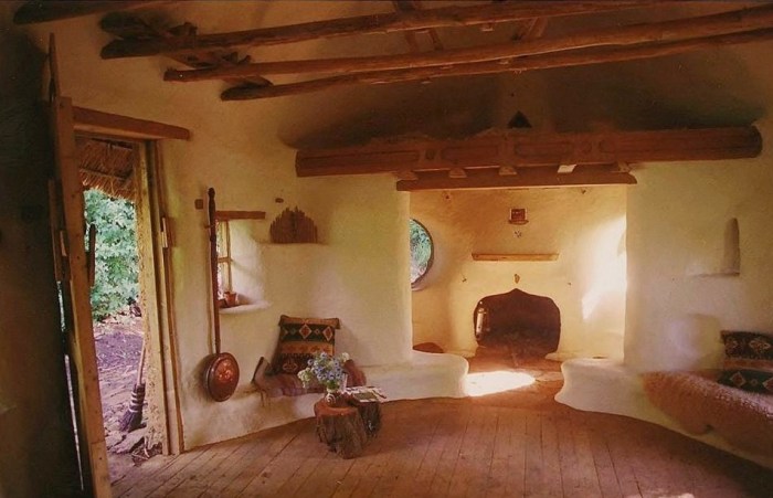 Cob house interior design