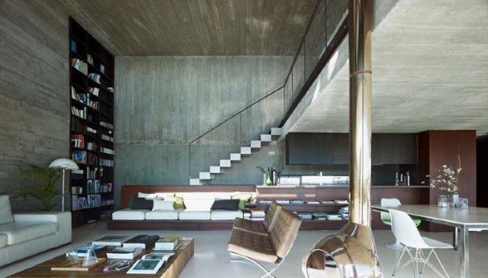 House concrete bak interior architects franz casa argentina arquitectos architecture province aires buenos 2011 interiors constructs argentinian magnificent unique forest