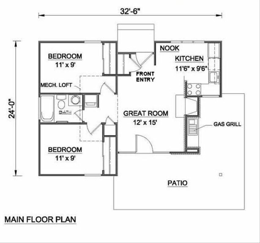 700 square feet house interior design